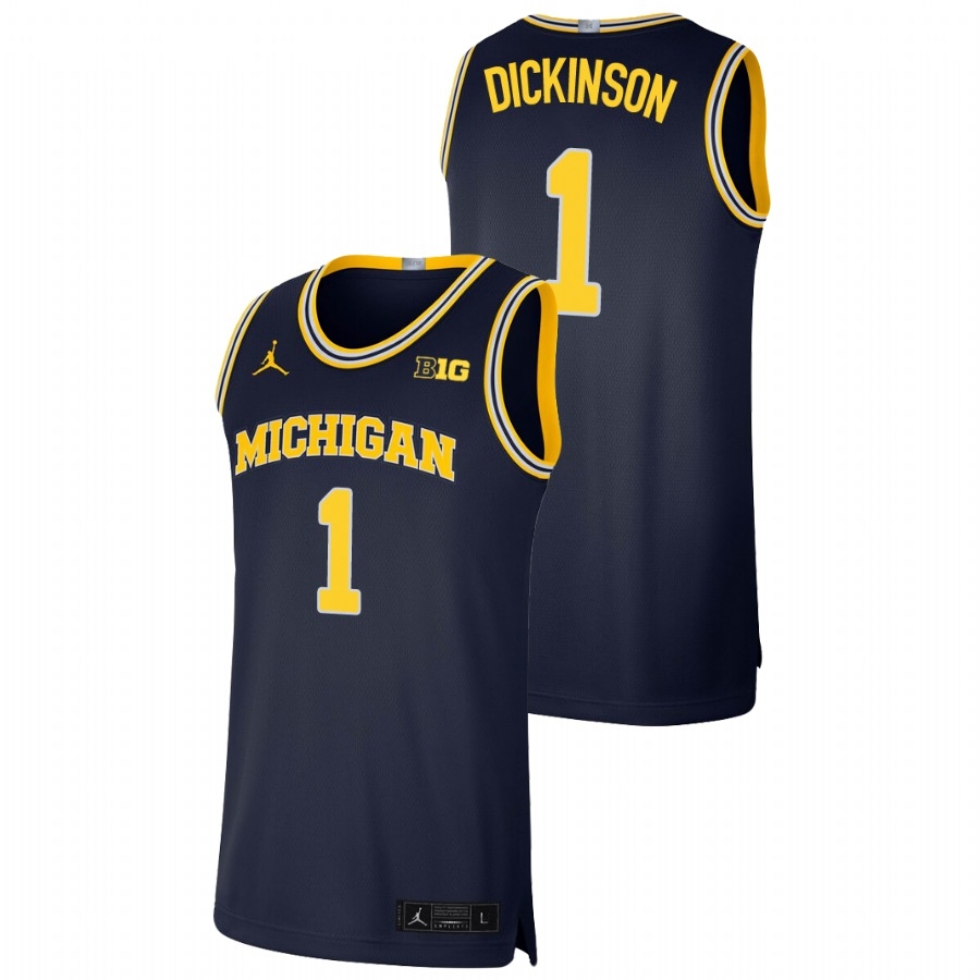 Michigan Wolverines Men's NCAA Hunter Dickinson #1 Navy Limited College Basketball Jersey YDC2049XR